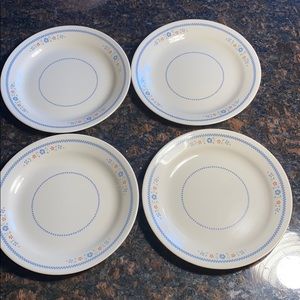 4 Corelle  7.25” Needlepoint Bread Plates